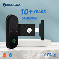 Cerradura Inteligente Bluelock B50 Redonda con Control TTlock Tuya, IP65 Impermeable, Seguridad con Huella Dactilar, Código y Tarjeta