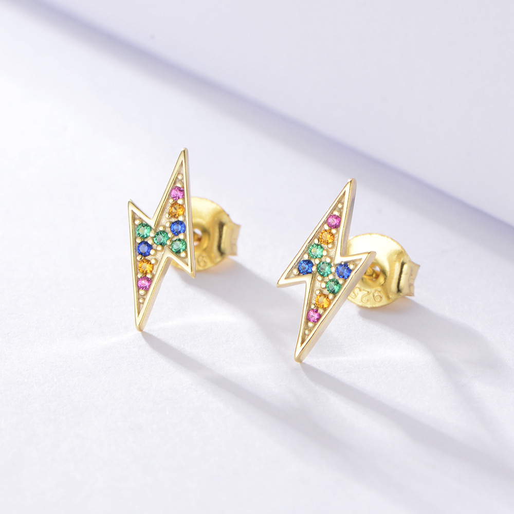 E3114 18K gold colorful zircon