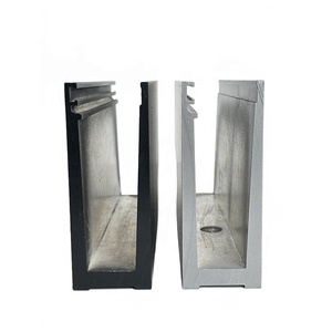 Pasamanos Balaustrada sin marco Pasamanos Aluminio U Canal Barandilla de vidrio Base Zapatos Cubierta de aluminio Barandilla de vidrio - Product Image 3