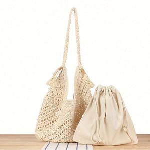 Nuevo Bolso Tote Triangular Grande y Exquisito para Mujer, Tejido a Mano, para la Playa, Vacaciones y Fiestas - Product Image 1