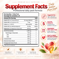 Pack Nutrition Quotidienne Omega CoQ10 Vitamine D3 Marque Blanche – Fabricant OEM ODM Formule Personnalisée