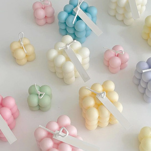 Vela Aromática Creativa en Forma de Bola de Cera de Soja, Vela Perfumada de Lujo <span class=keywords><strong>Rubik</strong></span>, Recuerdos de Boda, Frasco de Vela - Product Image 2