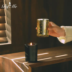 Velas Aromáticas de Lujo de Cera de Soya con Tapa, Etiqueta Privada Personalizada, Elegante Frasco de Vidrio para Decoración del Hogar en Diwali y Día del Padre - Product Image 2