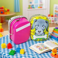 Mini boîte en fer à rabat à chaîne perlée créative de dessin animé personnalisé, petite boîte en métal créative pour porte-clés et boîte à cosmétiques pour bonbons