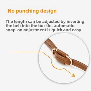 جلد البقر الأصلي الأنيق للمرأة بنطلون رقيق ناعم حزام اللكم مباشرة بيع بالجملة سلع جلدية قوانغتشو الأزالية - Product Image 3