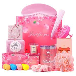 Baby <b>Pink</b> Color Self Care Spa <b>Gift</b> Basket for Sister Best Friend Unique <b>Gift</b> Ideas Birthday <b>Gifts</b> for Women Mom Wholesale - Product Image 1