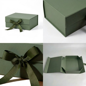 カスタムOEM高級リジッドボックス（マグネット開閉式、再生素材使用、マット/光沢ラミネート＆UVコーティング）-カスタマイズギフトボックス - Product Image 2