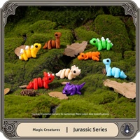 Figuras de Acción 3D de Dinosaurios del Período Jurásico, Impresas en 3D, Coloridas, de PLA, Flexibles, Juguetes Educativos, Modelos de Animales, Regalo