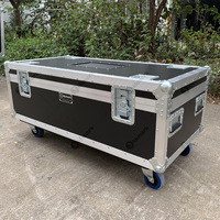 Valise de transport empilable robuste pour câbles, avec compartiments et séparateurs, idéale pour événements et spectacles