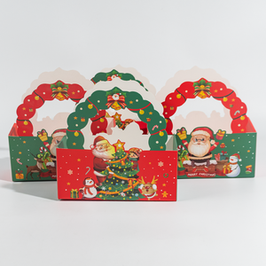 Giáng sinh cầm tay tùy chỉnh hộp các tông thân thiện với môi vật liệu tái chế kẹo bánh Hộp quà tặng - Product Image 6