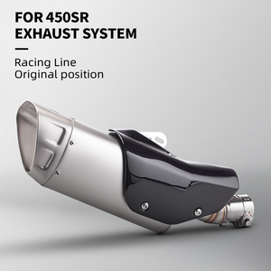 Para <span class=keywords><strong>CFMOTO</strong></span> 450SR <span class=keywords><strong>450</strong></span> NK <span class=keywords><strong>SR</strong></span> 2022 2023 silenciador de acero inoxidable escape de motocicleta 51mm conjunto enlace intermedio nueva condición - Product Image 2