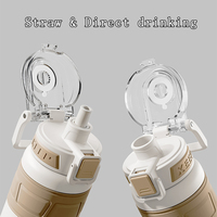 Nouveauté 600ml Thermos Flacon De Qualité Alimentaire Écologique Thermos En Métal Boisson Bouteilles D'eau En Acier Inoxydable Vide Thé Thermos