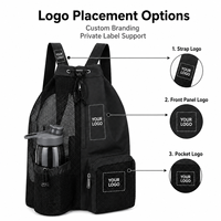 Sac à dos léger en maille avec cordon de serrage et logo personnalisé, sac de sport étanche en tissu Oxford pour gym, natation et plage, vente en gros OEM