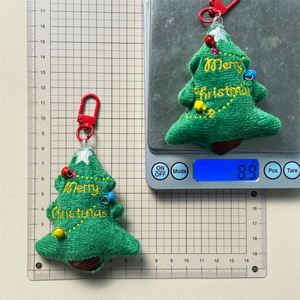 Plush Soft Eco-Friendly Christmas <b>Tree</b> Keychain Jingle Bell Cute <b>Bag</b> Charm Women Gift Student Backpack Decoration Schoolbag - Product Image 5