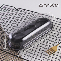 Vente en gros Boîte d'emballage de dessert à couvercle transparent pour gâteaux Pâtisseries Sandwich Beignets 2 3 4 pièces de pâtisserie à usage alimentaire
