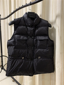 <span class=keywords><strong>Gilet</strong></span> en duvet de canard blanc pour <span class=keywords><strong>femme</strong></span>, court, coupe-vent, léger, <span class=keywords><strong>sans</strong></span> manches, mi-long, hiver - Product Image 4