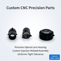 Boîtier de lentille optique miniature de précision CNC sur mesure, assemblage en PC/ABS moulé par injection de qualité industrielle, OEM/ODM personnalisé