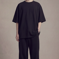 Kaos Pria Lengan Pendek Basic Heavyweight Gaya Minimalis Kasual untuk Sehari-hari
