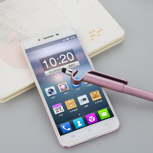 Support de téléphone multifonctionnel promotionnel en gros stylo à écran tactile Logo personnalisé 3 en 1 stylet stylo à bille avec support de téléphone - Product Image 4