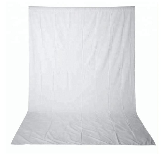 6 Ft X 9 Ft  1.8M X 2.7 M White Color  Fabric Backdrop Background Screen for Photo Video Photography Studio