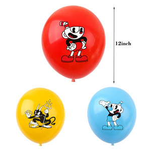 ลูกโป่งลาเท็กซ์ธีมเกม อุปกรณ์ตกแต่งปาร์ตี้ แบนเนอร์วันเกิดคัพเฮดสุดน่ารัก ที่ประดับเค้ก ของเล่นเด็กสำหรับงานเลี้ยงฉลองทารกแรกเกิด ลูกโป่ง K0042 - Product Image 3