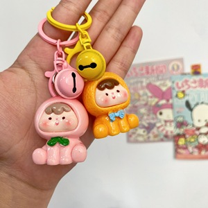 Llavero con Forma de Fruta Tridimensional, Colgante de Corazón para Niña, Accesorio Estudiantil, Regalo para Mejor Amiga, Adorno Colgante - Product Image 5