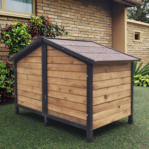 Großer Doppeldecker-Holz zwinger für Hunde Neues Haustier haus mit dekorativem Druck muster - Product Image 3