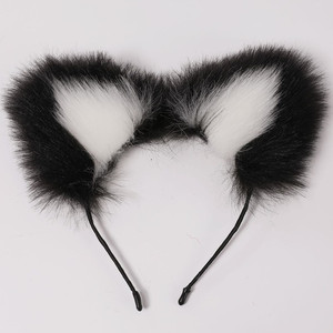 Fascia per capelli con orecchie di <span class=keywords><strong>gatto</strong></span> con animali morbidi con orecchie di animali fascia per capelli per Halloween Christmas Cosplay Anime <span class=keywords><strong>Costume</strong></span> - Product Image 6