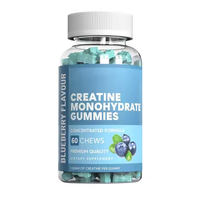 Gommes pré-entraînement formule personnalisée OEM/ODM Gummies naturels à saveur de myrtille Gommes créatine monohydrate sans sucre