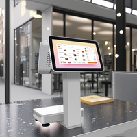 Terminal de point de vente tout-en-un avec écran tactile capacitif double intelligent de 15,6 pouces, nouvelle arrivée OEM, Windows pour les magasins de détail