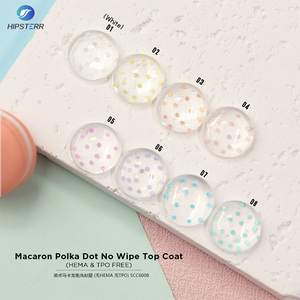 HEMA y TPO FREE Macaron Polka Dot No Wipe Top Coat, Lentejuelas Transparentes, Capa Superior Transparente, Esmalte en Gel Removible, Gel de Uñas de Alto Brillo - Product Image 4