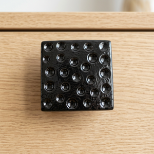 Easy Push Pull Installation Square <b>Drawer</b> Knob Dots Minimalist Design Metal Eco-Friendly Vintage Style Cabinet Wardrobe <b>Storage</b> - Product Image 1