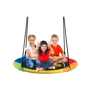 Zoshine Kids Portable Tree Swing Garden Round Disc Seat Tree Swing with Adjustable PE Ropes for sale