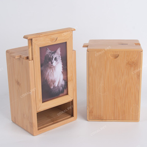 Couvercle coulissant ferme caché Boîte à cendres de crémation pour animaux de compagnie Couvercle coulissant Urnes en bambou Cendres pour animaux de compagnie Boîtes en bambou pour cendres de crémation pour animaux Urne pour animaux de compagnie - Product Image 6