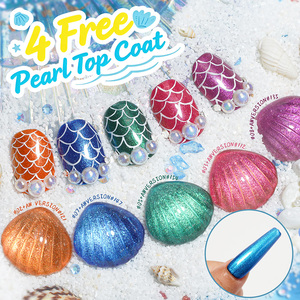 4 Vernis de Finition Effet Nacre Gratuits en Gros OEM ODM, Gel Coque de Nacre, Gel Nail Art, Vernis Gel, <span class=keywords><strong>Top</strong></span> <span class=keywords><strong>Coat</strong></span> Bleu, Sans HEMA, Vente Directe Usine - Product Image 3