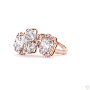 Bague en or sertie de diamants de qualité supérieure pour femmes, élégante, luxueuse, cadeau de fiançailles, de mariage, bijoux fins, style brillant - Product Image 5