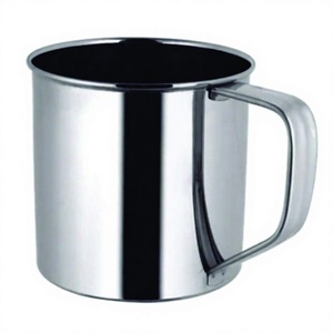 DEEP <b>MUG</b> (W/O LID) With Bakelite Handle Stainless Steel Travel <b>Mugs</b> With Handle <b>Double</b> <b>Wall</b> Beer <b>Mug</b> Drink ware Barrel Shape - Product Image 1