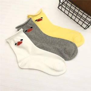 Calcetines de Algodón para <span class=keywords><strong>Mujer</strong></span> con Bordado de Patito, Estilo Japonés Kawaii, con Puño Holgado, Calcetines de Maternidad Personalizados - Product Image 5