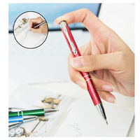 Stylo à bille fin en métal avec logo personnalisé Stylo à bille promotionnel coloré de 0.5mm de largeur pour le bureau