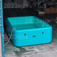Piscine rectangulaire gonflable bleue de grande taille, résistante et robuste, en vente flash