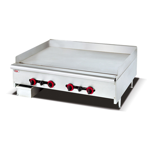 Nueva Plancha de Gas para Mostrador de 48 Pulgadas, Placa Plana de Acero Inoxidable de 18 mm, <span class=keywords><strong>Teppanyaki</strong></span> LPG/NG, 4 Quemadores, Parrilla para Hamburguesas, Equipo de Catering - Product Image 1