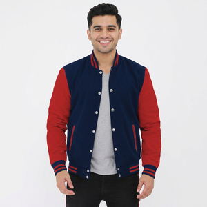 Custom Fashion <b>Men's</b> Varsity <b>Jacket</b> with Heated <b>Leather</b> Sleeves Whole Sale at Low Rate Puffer CollegeBaseballjacket for <b>men</b> - Product Image 1
