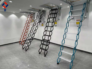 Escalera de Ático Plegable Telescópica de Aleación de Titanio y Magnesio de Alta Resistencia, Montada en la Pared, Capacidad de Carga de 300 kg - Product Image 4