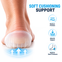 Coussinets de talon en gel de silicone souple, absorbant les chocs, inserts de chaussures pour la marche, la course, le sport et l'usage quotidien