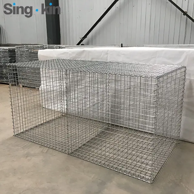 gabion baskets 4-6mm diameter 50 *100mm mesh size hot dipped galvanized welded mesh gabion box for stone cage