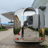 Camions de restauration multifonctionnels certifiés DOT en acier inoxydable pour usage agricole, remorques à barre de traction, chariots à hot-dogs