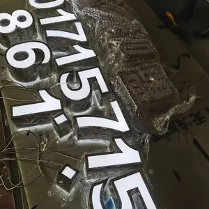 High Quality Rimless Aluminum Frame Acrylic Letter Face Led Alphabet Letter Sign For Outdoor Sign