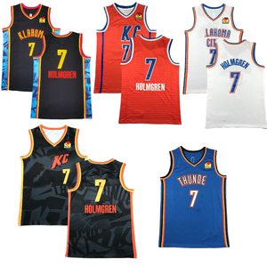 A buon mercato all'ingrosso 2025 stagione nuovo tuono 7 Holmgren stampato 3D basket maglia maglia estiva traspirante anti-uv rapido da uomo - Product Image 1