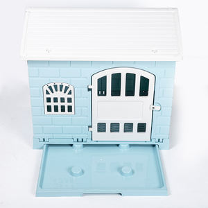 บ้านสัตว์เลี้ยงพลาสติก PP สำหรับสุนัขและแมวที่มีโถส้วมกรงสัตว์เลี้ยงถอดออกได้และซักได้หรูหรา - Product Image 6