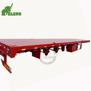20ft 40ft 40-60ton transporte de contenedores de 2 ejes de 3 ejes semi remolque de plataforma para África Filipinas - Product Image 6